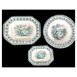 C.E. & M. Green Fishers Plates 3pc