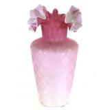 Mt Washington Pink Satin Glass Vase