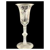 Georgian Dutch Etched Cordial Glass