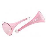 Pink Trumpet Vase 2pc