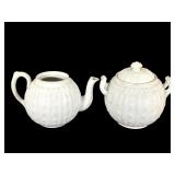 Decma Creamware Teapot & Sugar Bowl