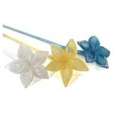 3 Cristalleria Europa Blown Glass Flowers Italy