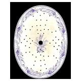 Staffordshire Lilac Transferware Platter Drain