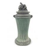 Stoneware Studio Art Pottery Urn w Lid