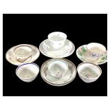 12Pcs Early English Cups & Saucers Late 18thC