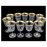 11 Theresienthal Gilt Edge Wine Goblets