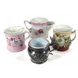 4 Victorian Era Shaving Mugs