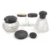 Molded Glass Vanity Jars