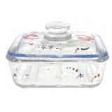 Handpainted Glass Refrigerator Dish