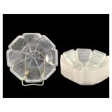 Scarce EAPG Flint Glass Octagonal Bowls