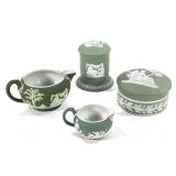 Wedgewood Sage Green Jasperware 4pc