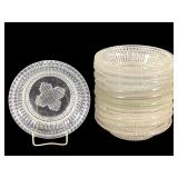 c1850 Boston & Sandwich Rayed Cross Saucers