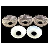 5 Bobeche EAPG Clear & Opalescent