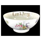 Antique J Schachtel Tom & Jerry Cocktail Bowl