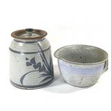 Cheri Hill Stoneware Batter Bowl & Canister