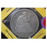 1854 Seated Liberty Silver Half Dollar