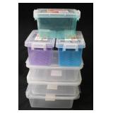 Lot of 6 Small Storage Containers