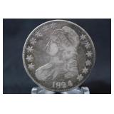 1824 Capped Bust Silver Half Dollar