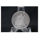 1877 Seated Liberty Silver Quarter
