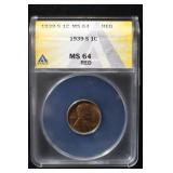 1939-S MS64 Lincoln Wheat Cent