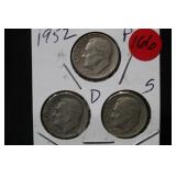 Lot of 3 Silver Dimes