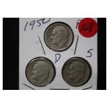 Lot of 3 Silver Dimes