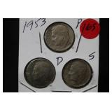 Lot of 3 Silver Dimes