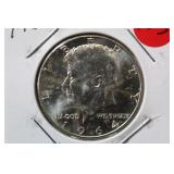 1964 Uncirculated Silver Kennedy Half Dollar