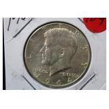 1964 Uncirculated Silver Kennedy Half Dollar