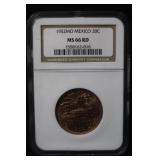1952 MO MS66 Mexico 20 Cent Coin Certified