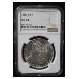 1880-S Certified MS64 Morgan Silver Dollar