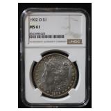 1902-O Certified MS61 Morgan Silver Dollar