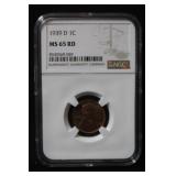 1939-D MS65 Red Lincoln Wheat Cent