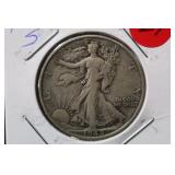 1942-S Walking Liberty Silver Half Dollar