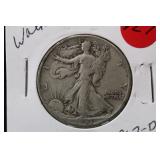1943-D Walking Liberty Silver Half Dollar