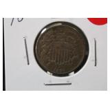 1867 2 Cent Coin