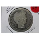 1907-O Barber Silver Half Dollar