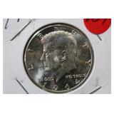 1964 Uncirculated Silver Kennedy Half Dollar