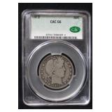 1913 G6 CAC Certified Barber Silver Half Dollar