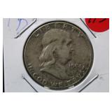 1954-D Franklin Silver Half Dollar