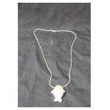 .925 Silver Fish Pendant on 18" Chain