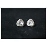 .925 Silver Heart Earrings