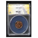 1937-D MS65 Red Lincoln Wheat Cent