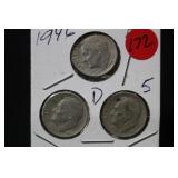 Lot of 3 Silver Dimes