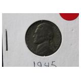 1945-S Silver War Time Nickel