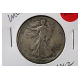 1942 Walking Liberty Silver Half Dollar