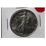1943 Uncirculated Walking Liberty Silver Half