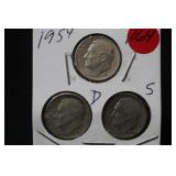 Lot of 3 Silver Dimes