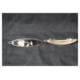 Sterling Onyx, MOP, Abalone Barrettes