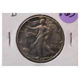 1944-D UNC Walking Liberty Silver Half Dollar